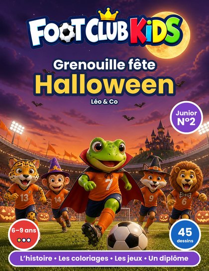 Couverture Junior du N°2, Grenouille fête Halloween