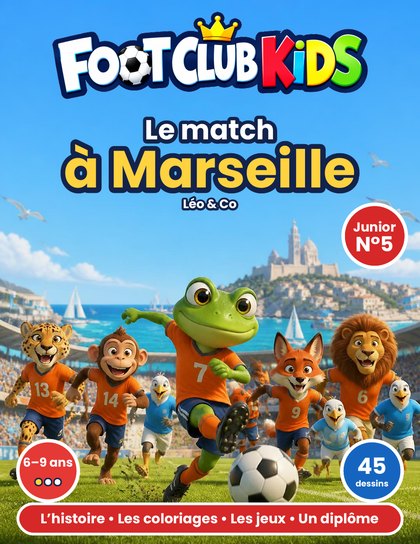 Couverture Junior du N°5, Le match à Marseille